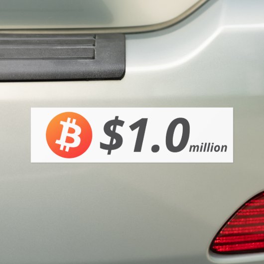 Bitcoin $ 1,0 Millionen (1.000.000 $) eine Million Autoaufkleber (Auf Auto)