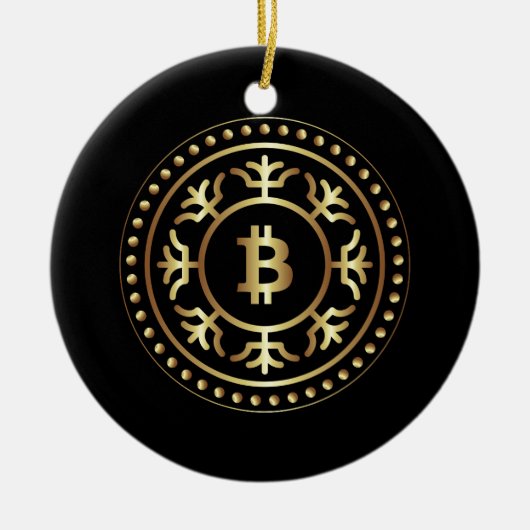 Bitcoin 2 keramikornament (Vorne)
