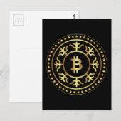 Bitcoin 2 postkarte (Vorne/Hinten)