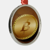 Bitcoin 2 silbernes ornament (Rechts)