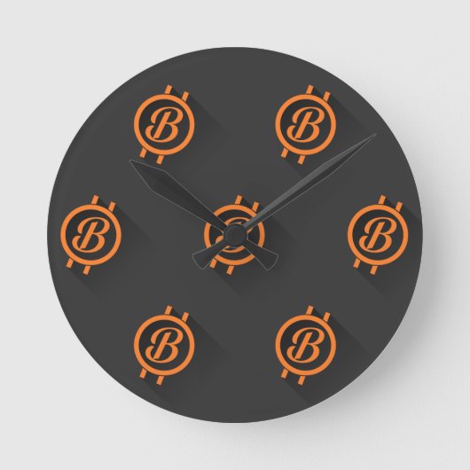 Bitcoin 3 runde wanduhr (Vorderseite)