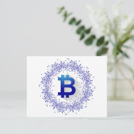 Bitcoin 5 postkarte (Stehend Vorderseite)
