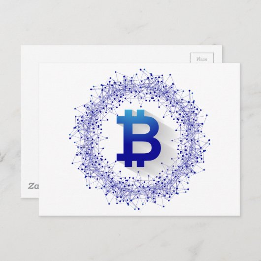 Bitcoin 5 postkarte (Vorne/Hinten)