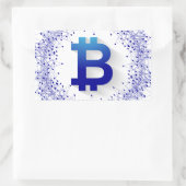 Bitcoin 5 rechteckiger aufkleber (Tasche)