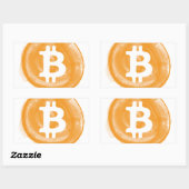 Bitcoin 6 rechteckiger aufkleber (Blatt)
