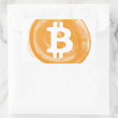 Bitcoin 6 rechteckiger aufkleber (Tasche)