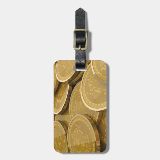 Bitcoin 7 gepäckanhänger (Vorderseite vertikal)