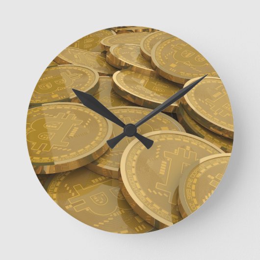 Bitcoin 7 runde wanduhr (Vorderseite)