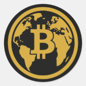 Bitcoin a global asset runder aufkleber (Vorderseite)