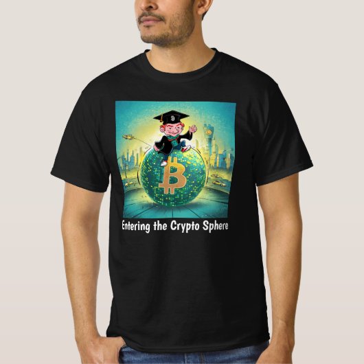 Bitcoin Abschluss Black T-Shirt (Vorderseite)