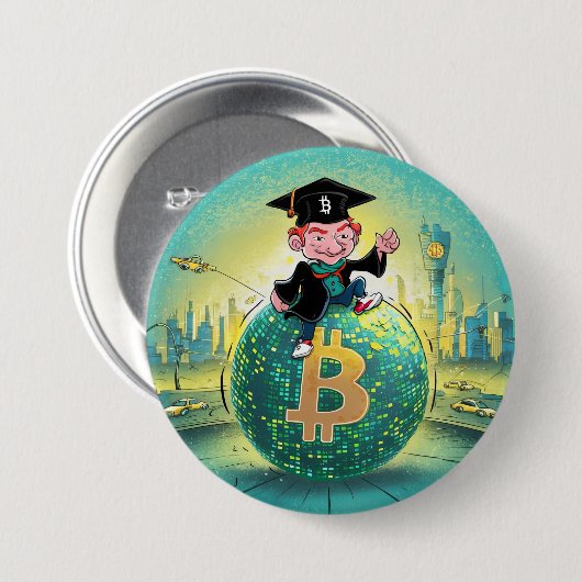 Bitcoin-Abschluss Button (Vorne & Hinten)
