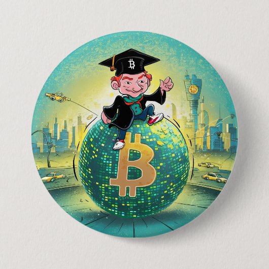 Bitcoin-Abschluss Button (Vorderseite)