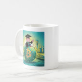 Bitcoin-Abschluss Kaffeetasse (Vorderseite Links)