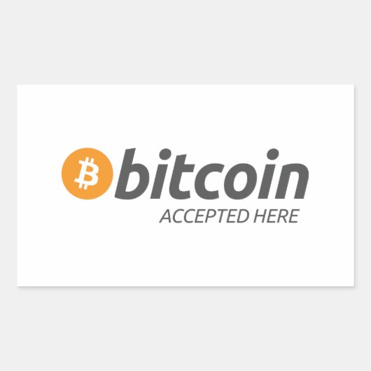 Bitcoin Akzeptiert Hier Aufkleber (Vorderseite)