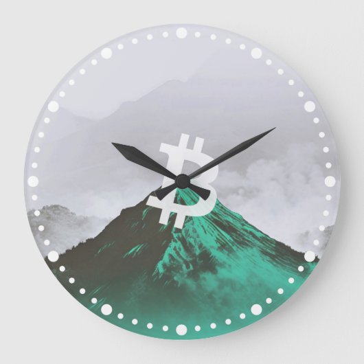 Bitcoin All-Time-High (ATH) Große Wanduhr (Vorderseite)