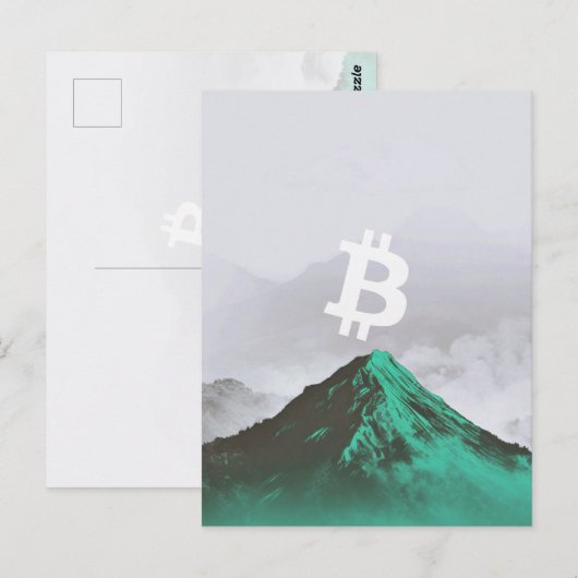 Bitcoin All-Time-High (ATH) Postkarte (Vorne/Hinten)