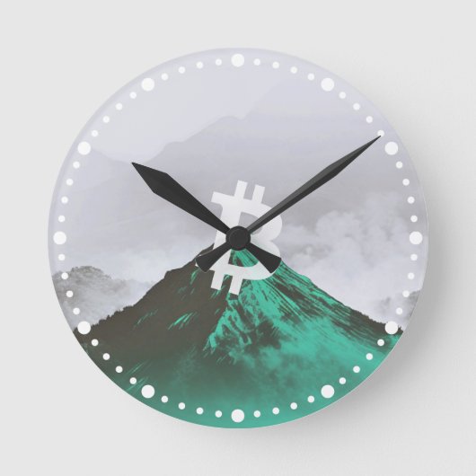 Bitcoin All-Time-High (ATH) Runde Wanduhr (Vorderseite)