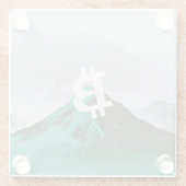 Bitcoin Allzeithoch (ATH) Glasuntersetzer (Rückseite)