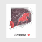 Bitcoin am AktienmarktTrend Aufkleber (Blatt)