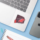 Bitcoin am AktienmarktTrend Aufkleber (Laptop mit iPhone)