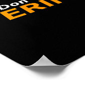 Bitcoin And Crypto As Money Payment - Don't Trust, Poster (Ecke)