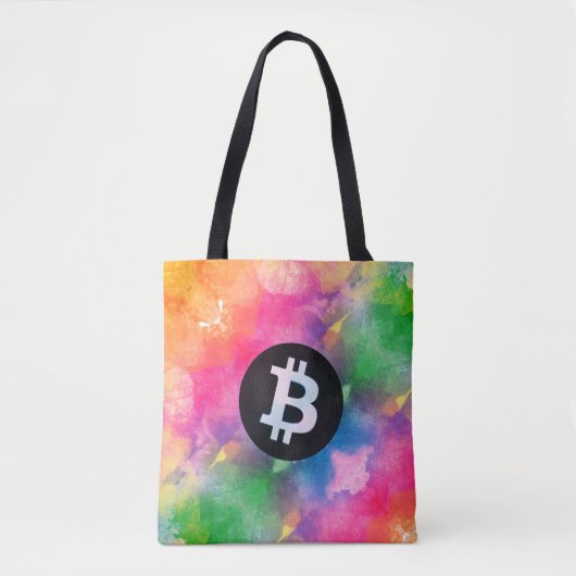 Bitcoin Aquarell (Stil 1 - Genesis) Tasche (Vorderseite)
