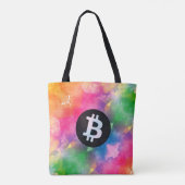 Bitcoin Aquarell (Stil 1 - Genesis) Tasche (Rückseite)