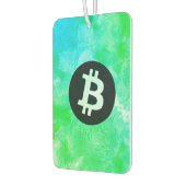 Bitcoin Aquarell (Stil $ - Green Day) Autolufterfrischer (Links)