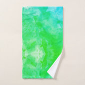 Bitcoin Aquarell (Stil $ - Green Day) Badhandtuch Set (Handtuch)