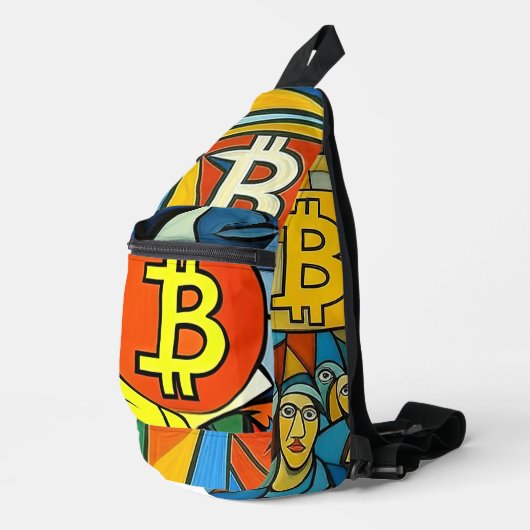 Bitcoin Art Crossbody Bag (Rechte Ecke)