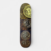 Bitcoin Art Design auf Skateboard (Vorne)