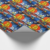 Bitcoin Art Geschenkpapier (Ecke)