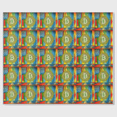 Bitcoin Art Geschenkpapier (Flach)