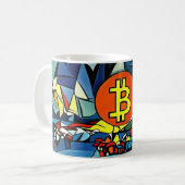 Bitcoin Art Kaffeetasse (Vorderseite Links)
