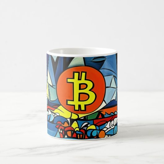 Bitcoin Art Kaffeetasse (Mittel)