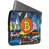 Bitcoin Art Laptopschutzhülle (Vorne Rechts)