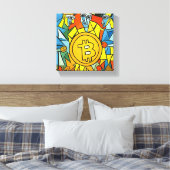 Bitcoin Art Leinwanddruck (Insitu (Schlafzimmer))