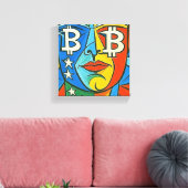 Bitcoin Art Leinwanddruck (Insitu (Wohnzimmer))