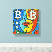 Bitcoin Art Leinwanddruck (Insitu (Holzboden))