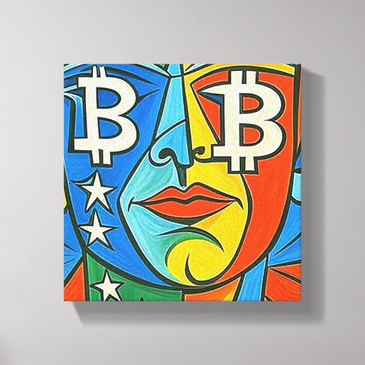 Bitcoin Art Leinwanddruck (Vorderseite)