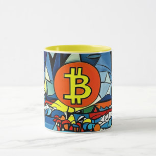 Bitcoin Art Tasse