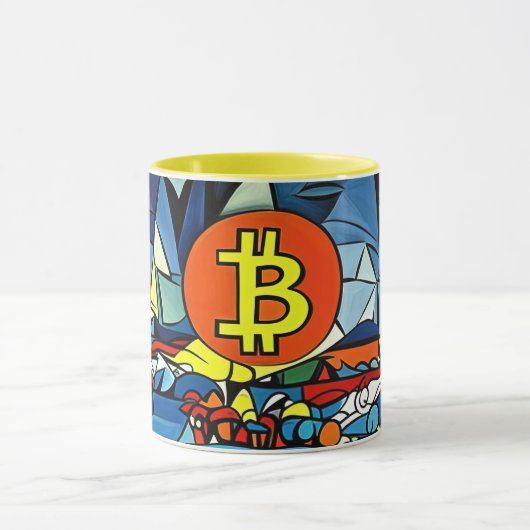 Bitcoin Art Tasse (Zentrum)