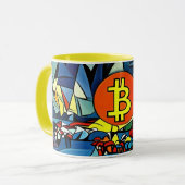 Bitcoin Art Tasse (Vorderseite Links)