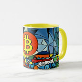 Bitcoin Art Tasse (VorderseiteRechts)