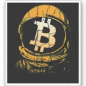 Bitcoin Astronaut-Crypto Astronaut Aufkleber (Vorderseite)