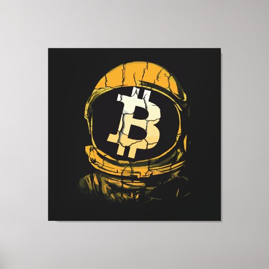 Bitcoin Astronaut-Crypto Astronaut Leinwanddruck (Vorderseite)