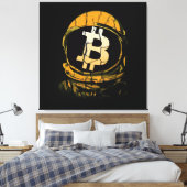Bitcoin Astronaut-Crypto Astronaut Leinwanddruck (Insitu (Schlafzimmer))
