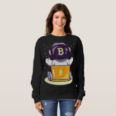 Bitcoin Astronaut Kryptowährungs-Blockkette Crypto Sweatshirt (Vorne ganz)