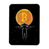 Bitcoin Astronaut zum Mond - Bitcoin Crypto Magnet (Vertikal)