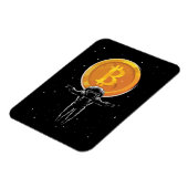Bitcoin Astronaut zum Mond - Bitcoin Crypto Magnet (Linke Seite)